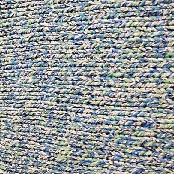 Liz Claiborne Chunky Cotton Blend Knit Coastal Beach Variegated Colors Sweater - Picture 8 of 11